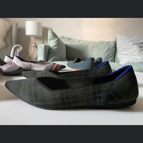 SOLD! BNIB Rothy’s Size 10.5 Green Racer Check - Picture 1 of 3